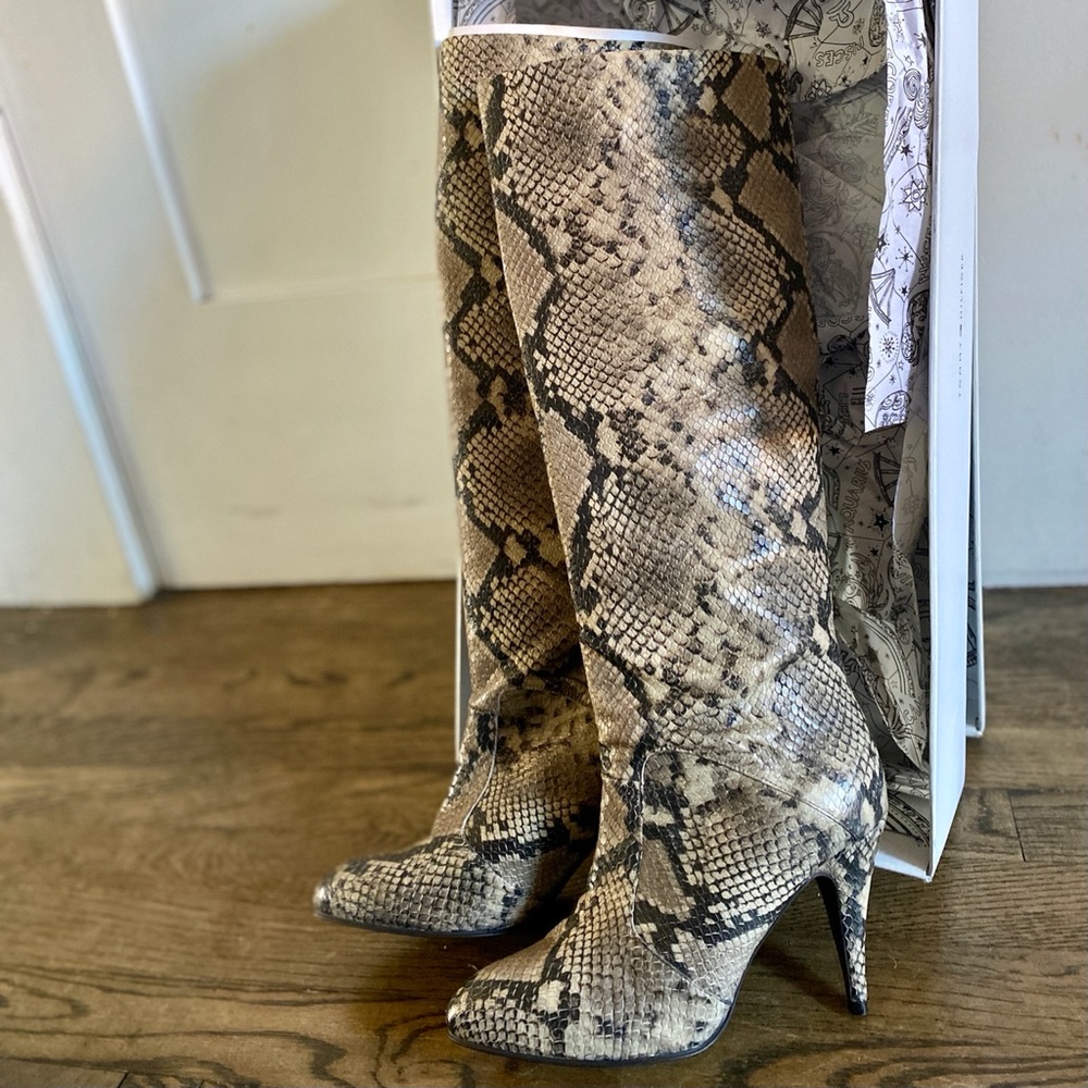 Talk Snakeskin boots Zendaya + Tommy collection